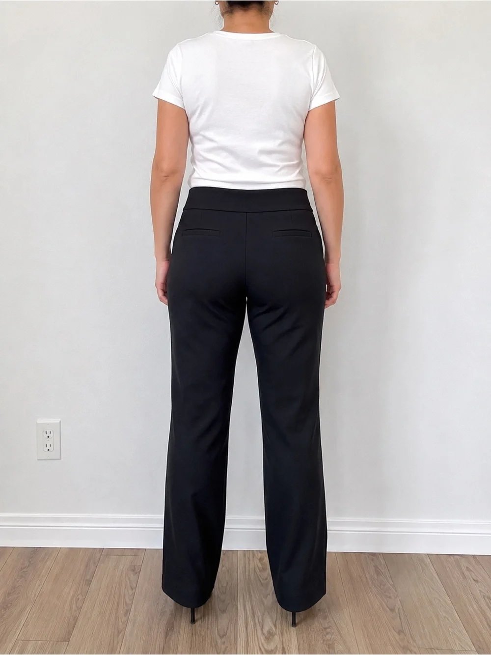 7th Avenue Design Studio Black Straight Leg Career Pants Women’s Large Tall - Picture 2 of 10